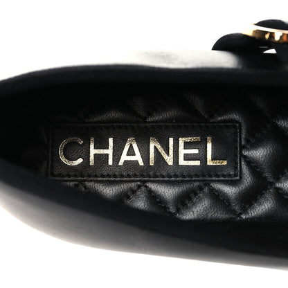 Chanel Lambskin Mary Jane Flats 38 Black 9 of 9