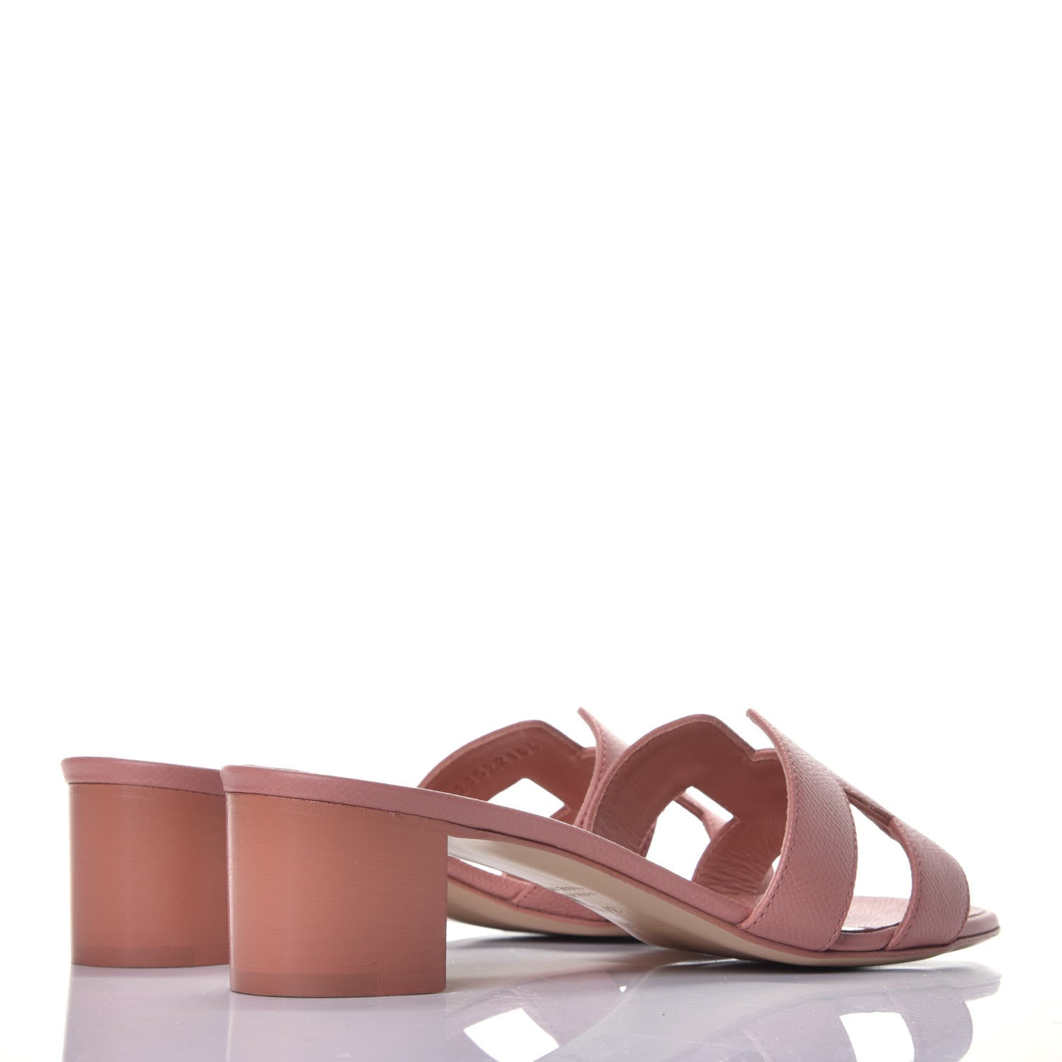 Hermes Epsom Oasis Sandals 37.5 Rose Aube 4 of 9