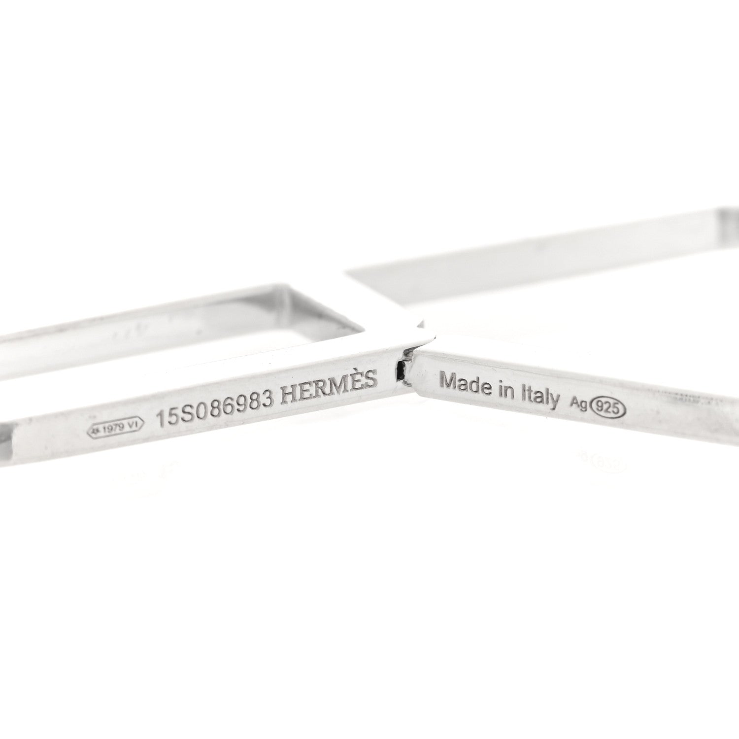Hermes Sterling Silver Ever Chaine D'Ancre Earrings 4 of 4