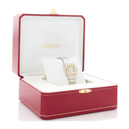 Cartier Stainless Steel 18K Yellow Gold 24mm Santos De Cartier Galbee Quartz Watch 5 of 5