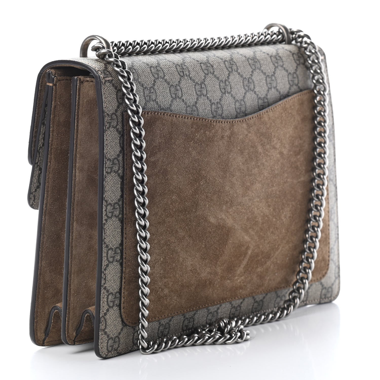 Gucci GG Supreme Monogram Medium Dionysus Shoulder Bag Taupe 3 of 9