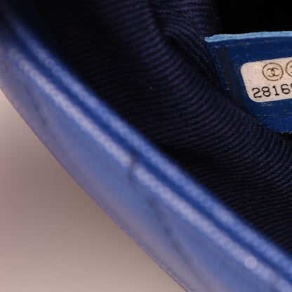 Chanel Caviar Chevron Quilted Mini Coco Handle Flap Blue 7 of 11