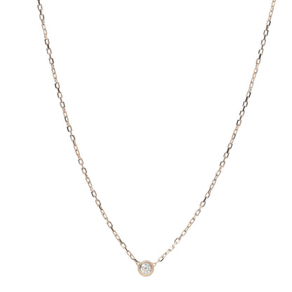 Cartier 18K Pink Gold Diamond SM D'Amour Pendant Necklace 1 of 6