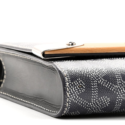 Goyard Goyardine Monte Carlo Bois Clutch With Strap Gray 9 of 14