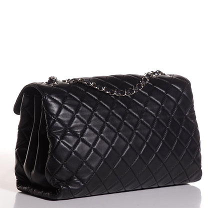 Chanel Lambskin Quilted Jumbo by 4 Flap Black 3 of 8