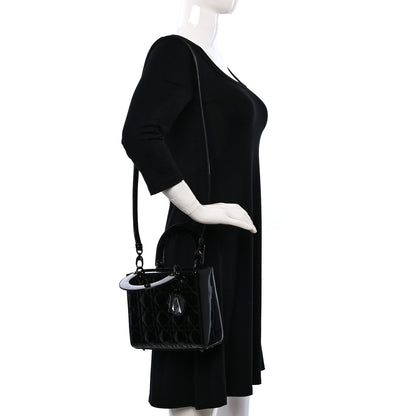 Christian Dior Ultraglossy Patent Cannage Small Lady Dior Black 2 of 10