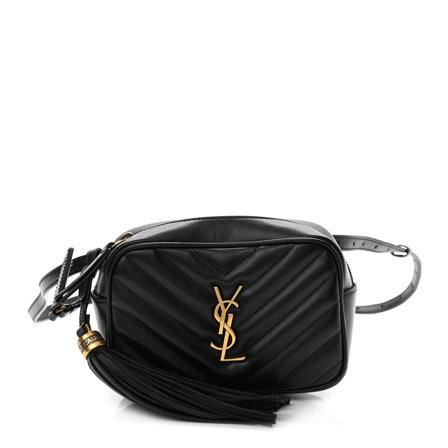 Saint Laurent Calfskin Matelasse Monogram Lou Belt Bag Black 1 of 10