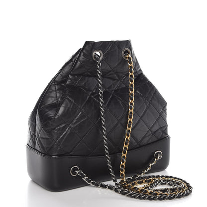 Chanel Aged Calfskin Quilted Small Gabrielle Backpack Black 3 of 8