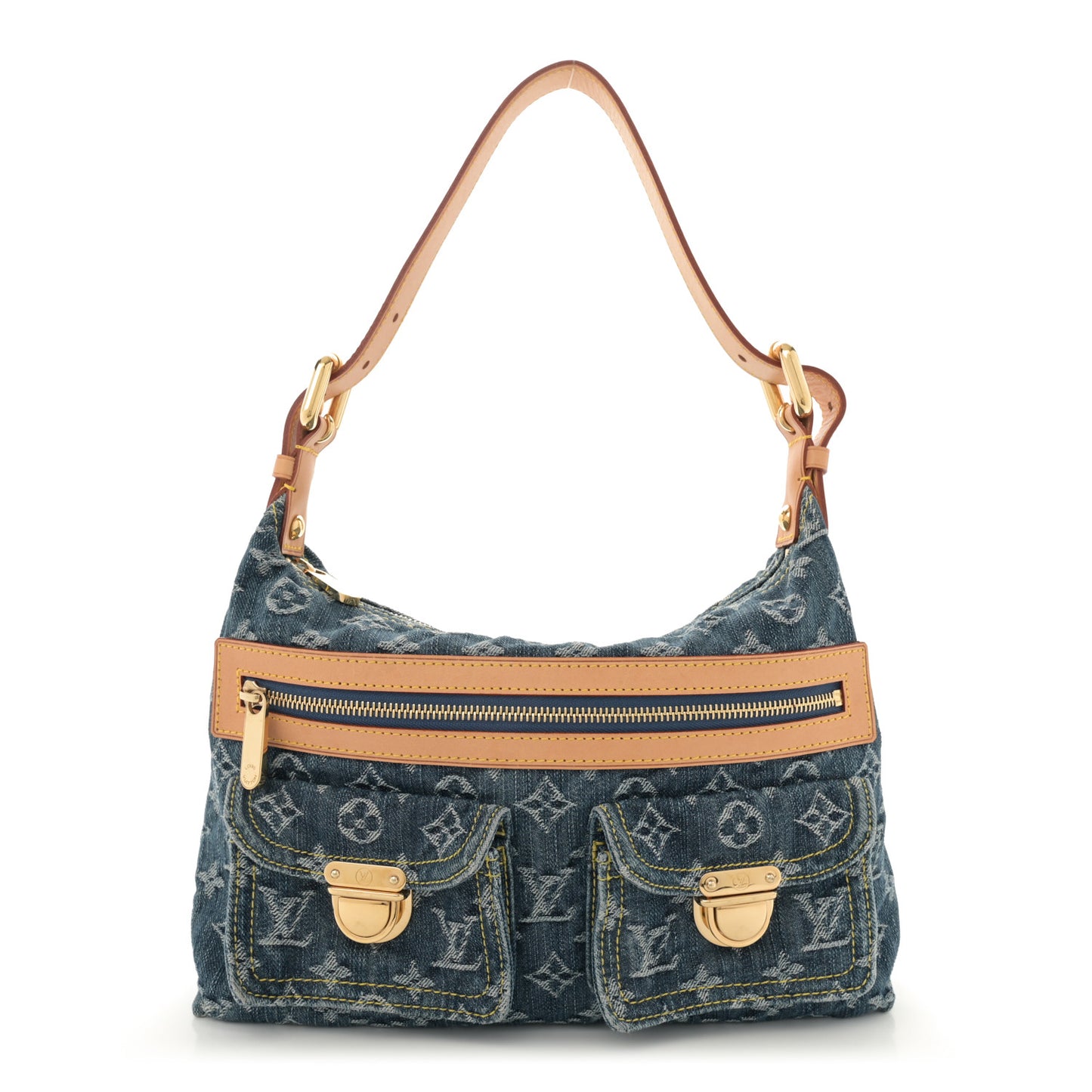 Monogram Denim Baggy PM Blue