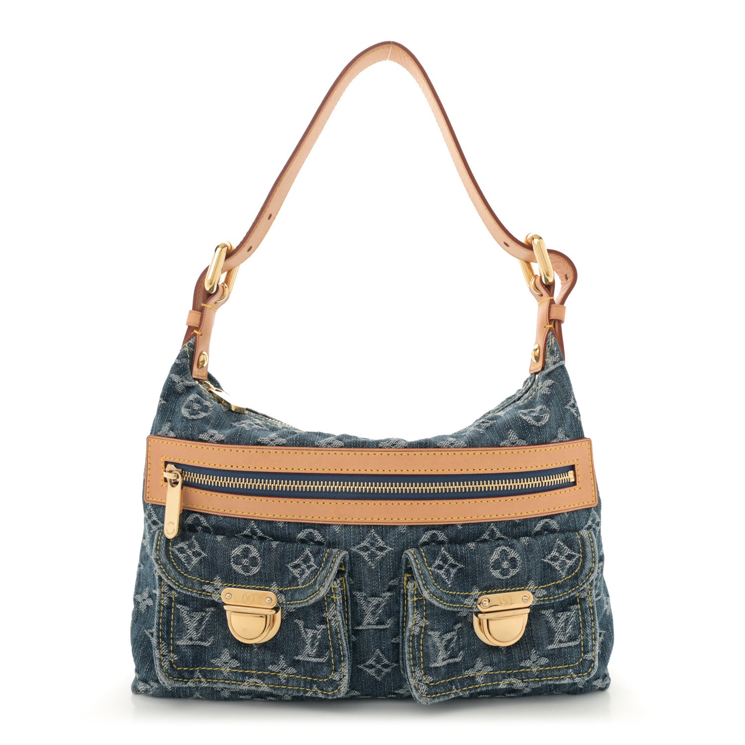 Louis Vuitton Monogram Denim Baggy PM Blue 1 of 12