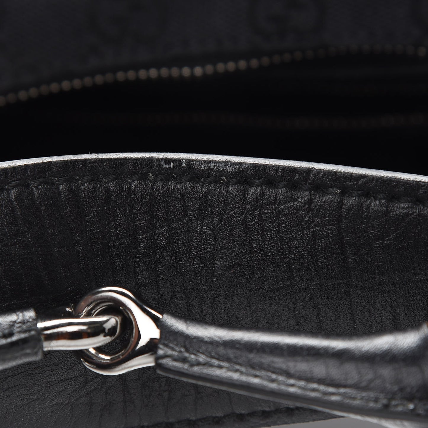 Monogram Medium Horsebit Chain Hobo Black