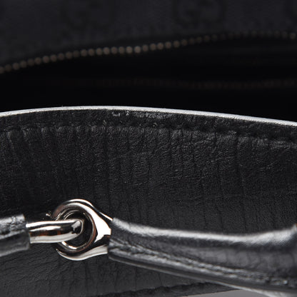 Gucci Monogram Medium Horsebit Chain Hobo Black 7 of 10