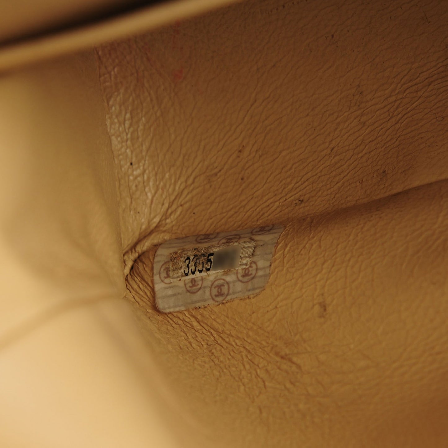 Lambskin Quilted Medium Double Flap Beige