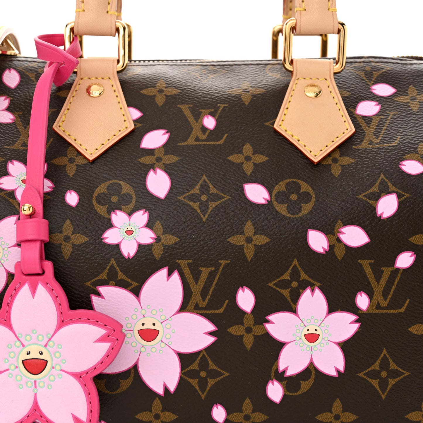 LV X TM Monogram Cherry Blossom Speedy Bandouliere 25 Sakura Brown