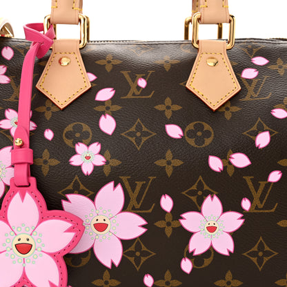 Louis Vuitton LV X TM Monogram Cherry Blossom Speedy Bandouliere 25 Sakura Brown 7 of 9