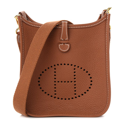Hermes Taurillon Clemence Evelyne TPM Gold 1 of 10