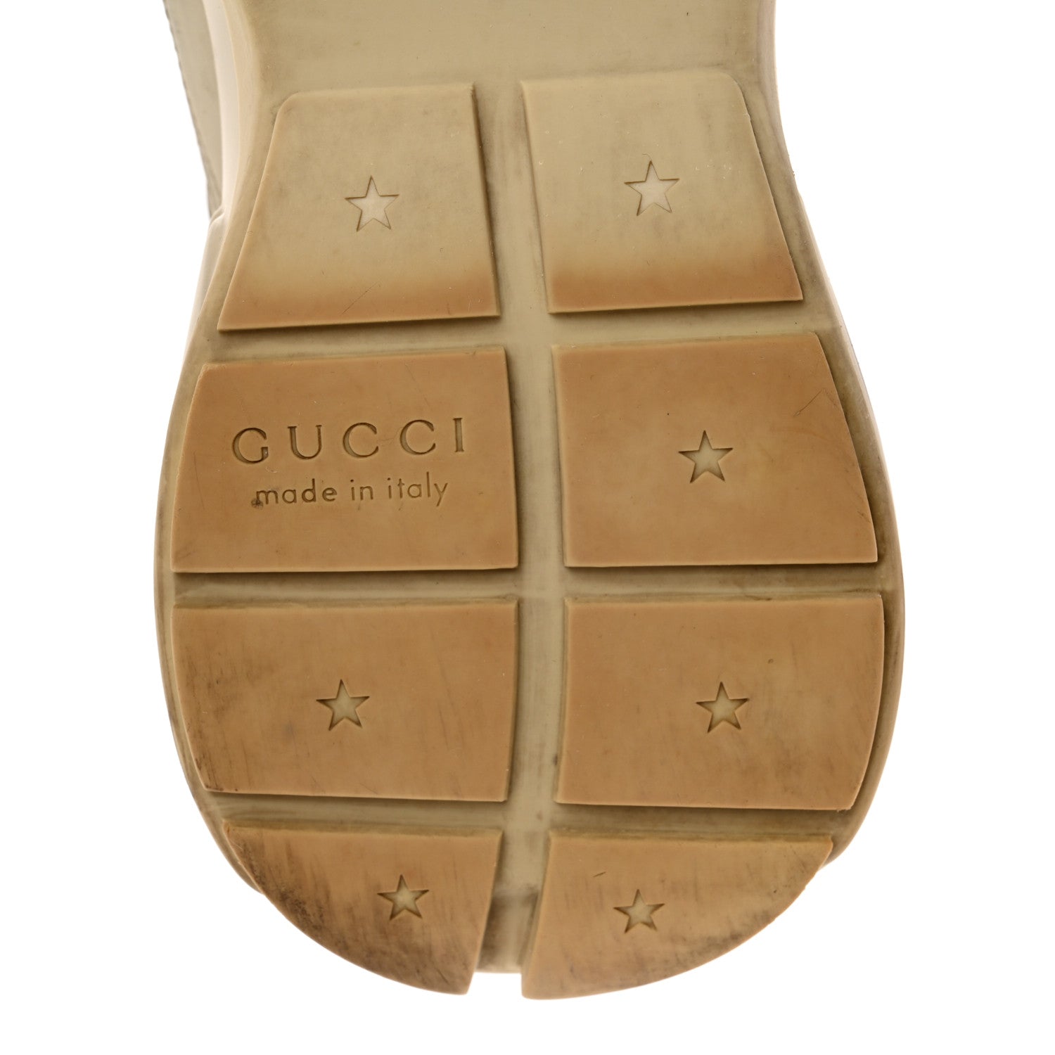 Gucci Calfskin Mouth Print Mens Rhyton Sneakers 8.5 Ivory 6 of 15