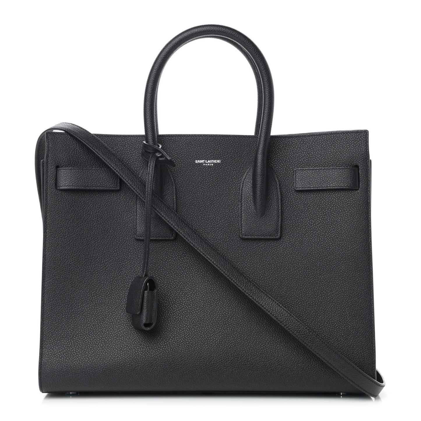 Grained Calfskin Small Sac De Jour Black