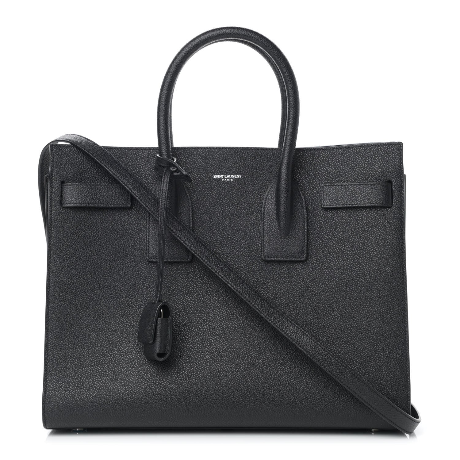 Saint Laurent Grained Calfskin Small Sac De Jour Black 1 of 9