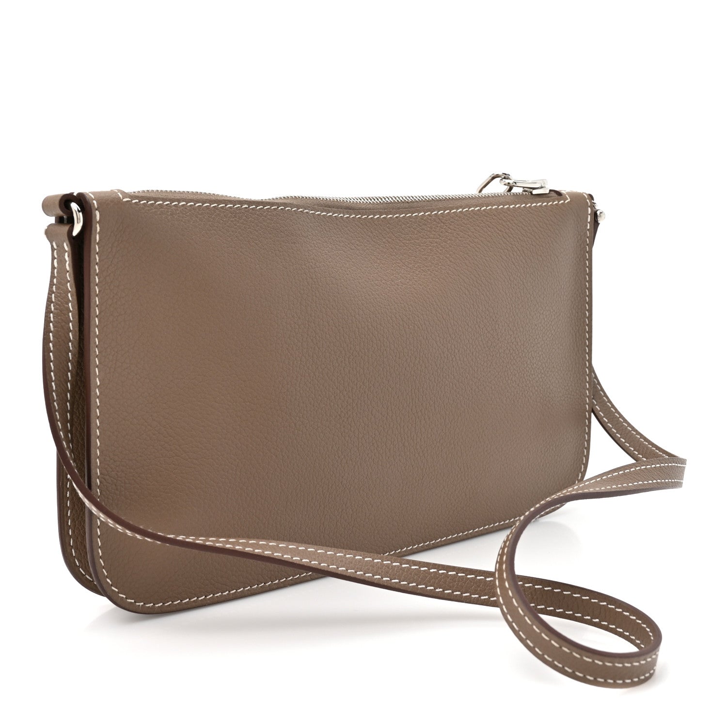 Hermes Evercolor Chaine d'Ancre Zipengo Pochette To Go Etoupe 3 of 11