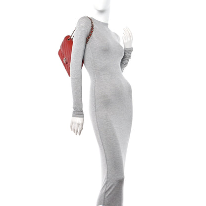 Chanel Caviar Quilted Medium Double Flap Dark Red 2 of 10