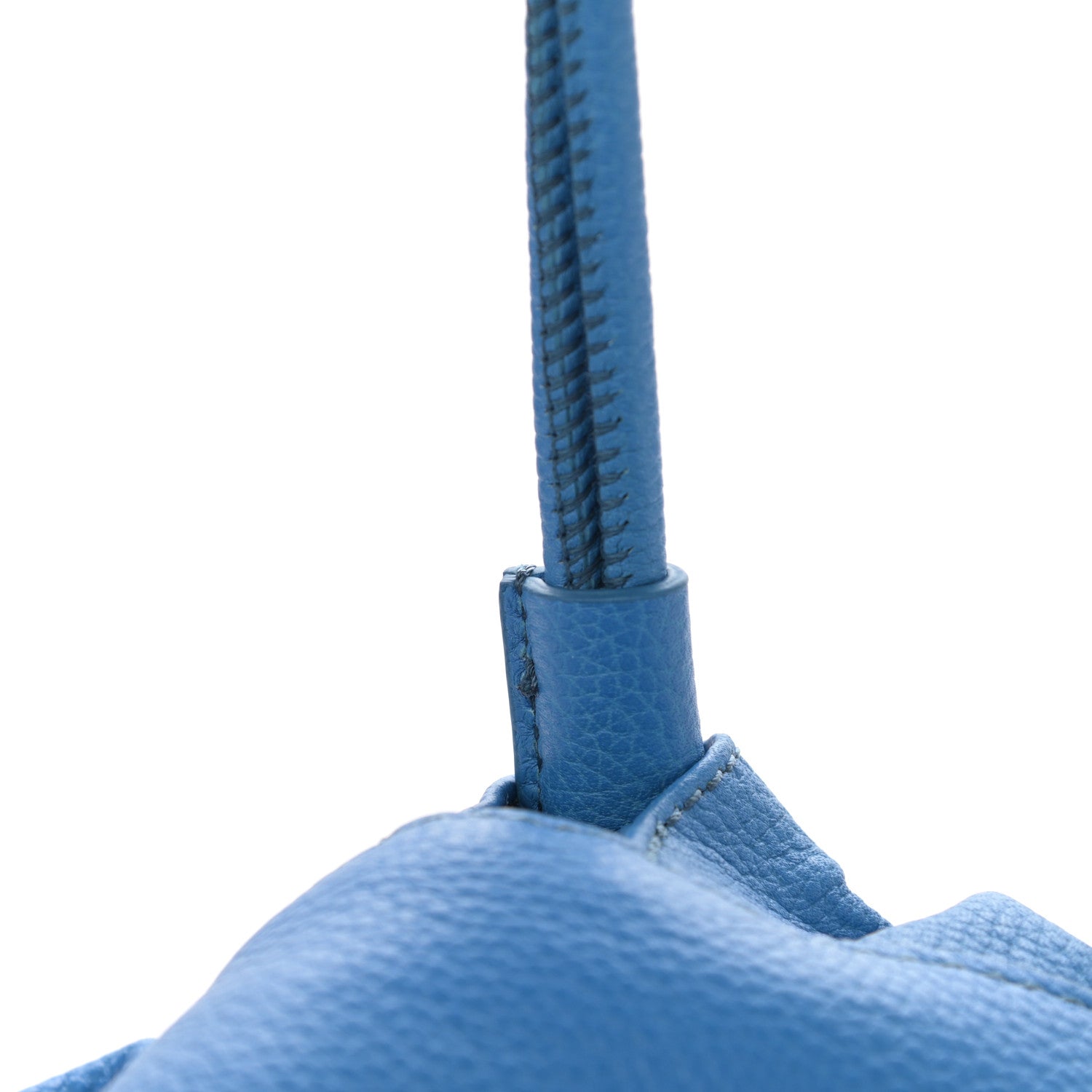 Burberry Pebbled Calfskin Drawstring Little Duffle Blue Azure 14 of 14