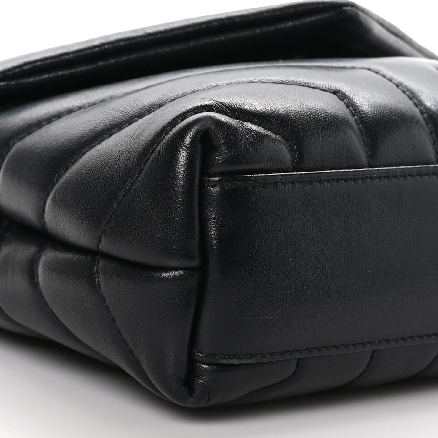 Calfskin Y Quilted Monogram Toy Loulou Crossbody Bag Black