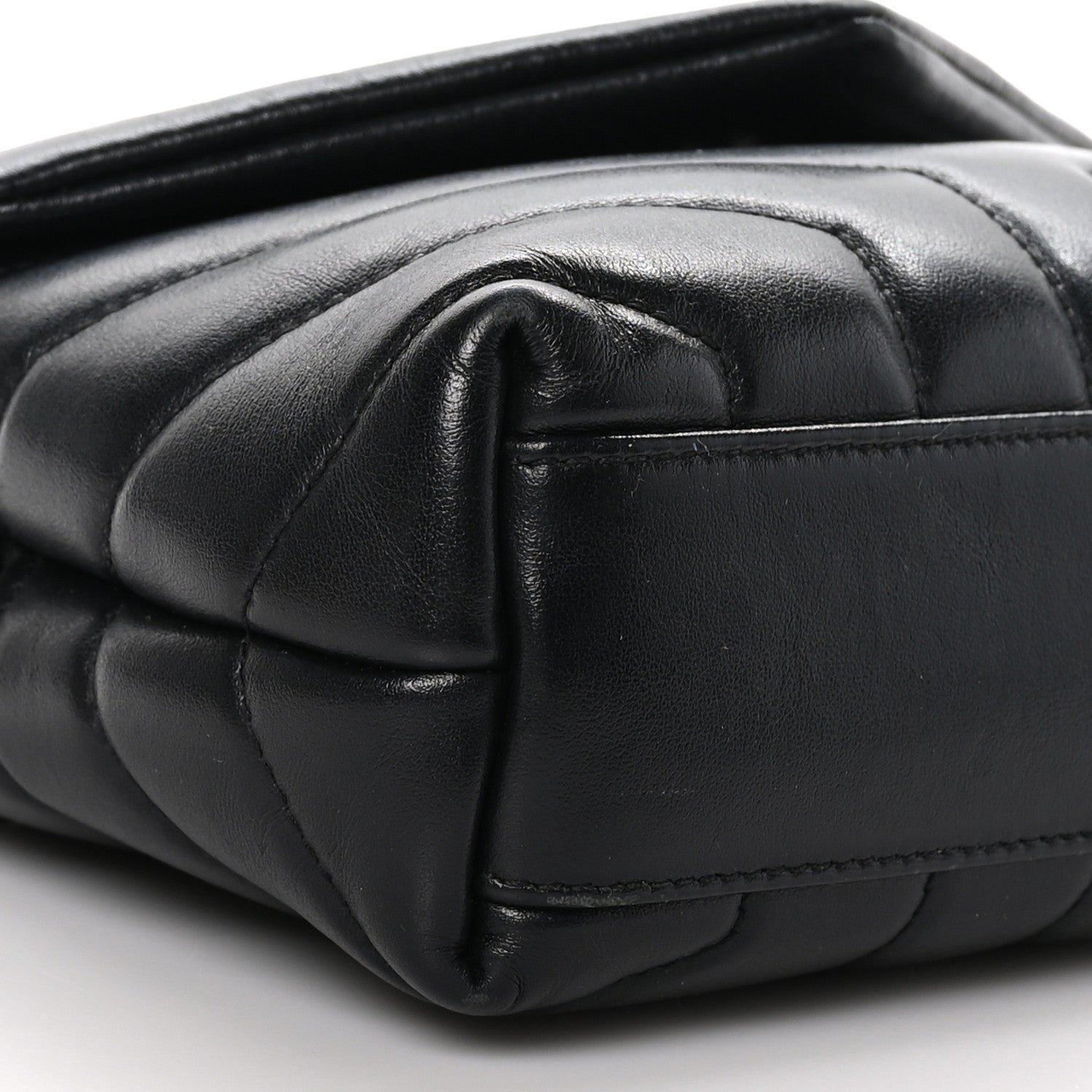 Saint Laurent Calfskin Y Quilted Monogram Toy Loulou Crossbody Bag Black 8 of 9
