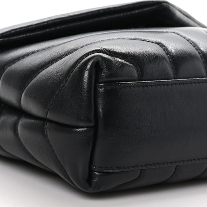 Saint Laurent Calfskin Y Quilted Monogram Toy Loulou Crossbody Bag Black 8 of 9