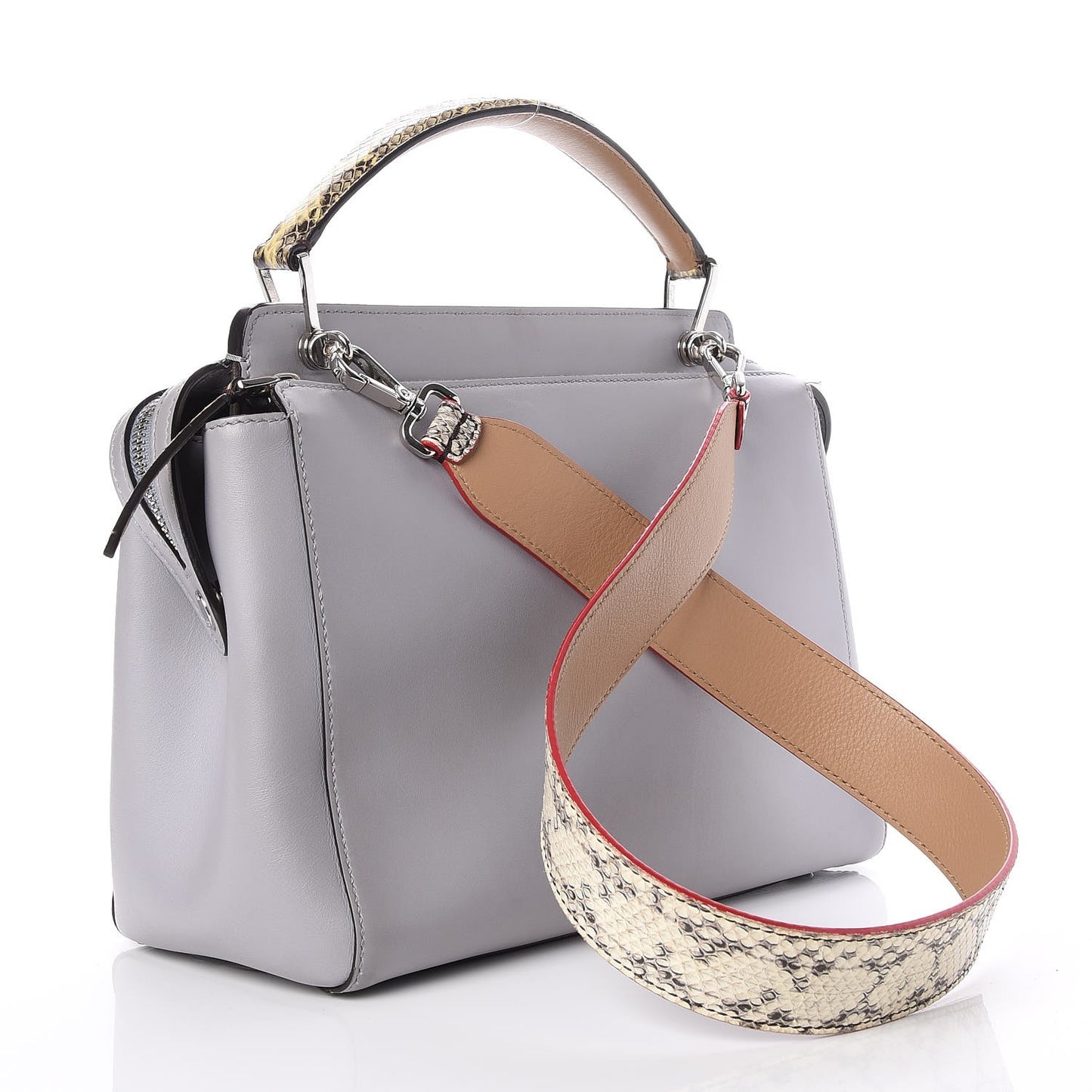 Vitello Baltico Dolce Elaphe DotCom Satchel Ardesia Grano Multicolor