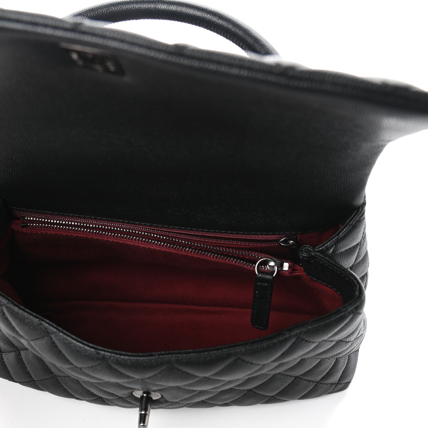 Chanel Caviar Quilted Small Coco Handle Flap Black 5 of 10