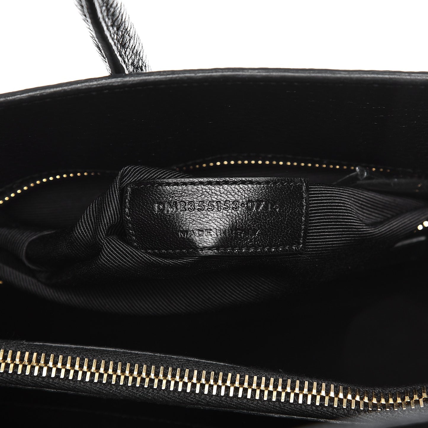 Grained Calfskin Small Sac De Jour Black