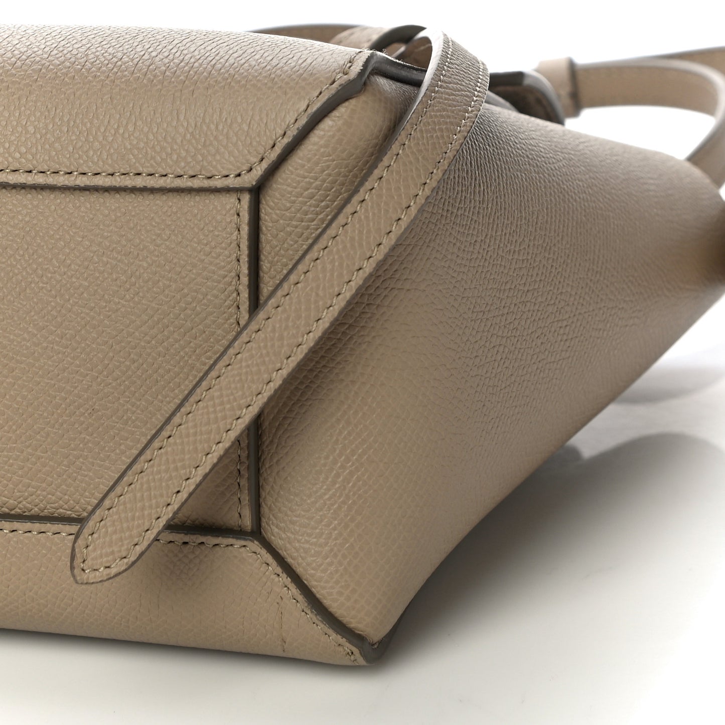 Grained Calfskin Nano Belt Bag Light Taupe