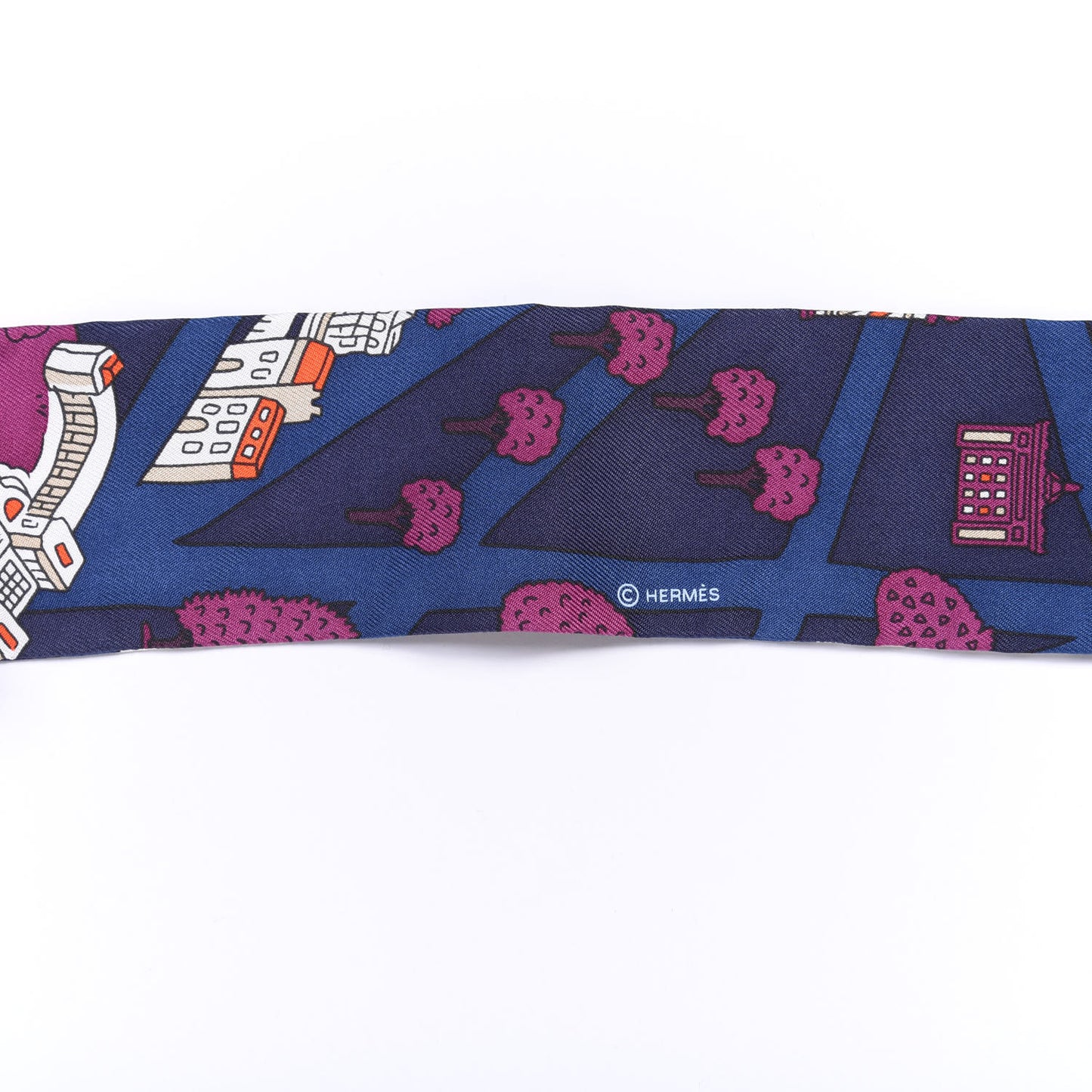 Silk Les Nouveaux Amoureux de Paris Twilly Marine Violet White