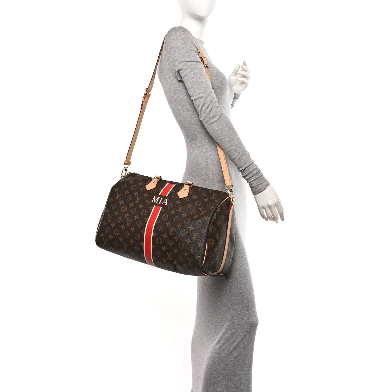 Louis Vuitton Monogram My LV Heritage Speedy Bandouliere 40 Ivoire Rouge 3 of 9