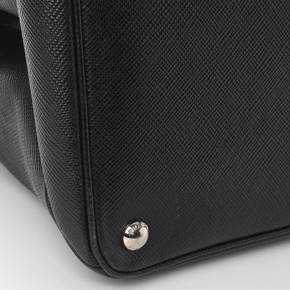 Prada Saffiano Cuir Twin Tote Nero Black 14 of 17