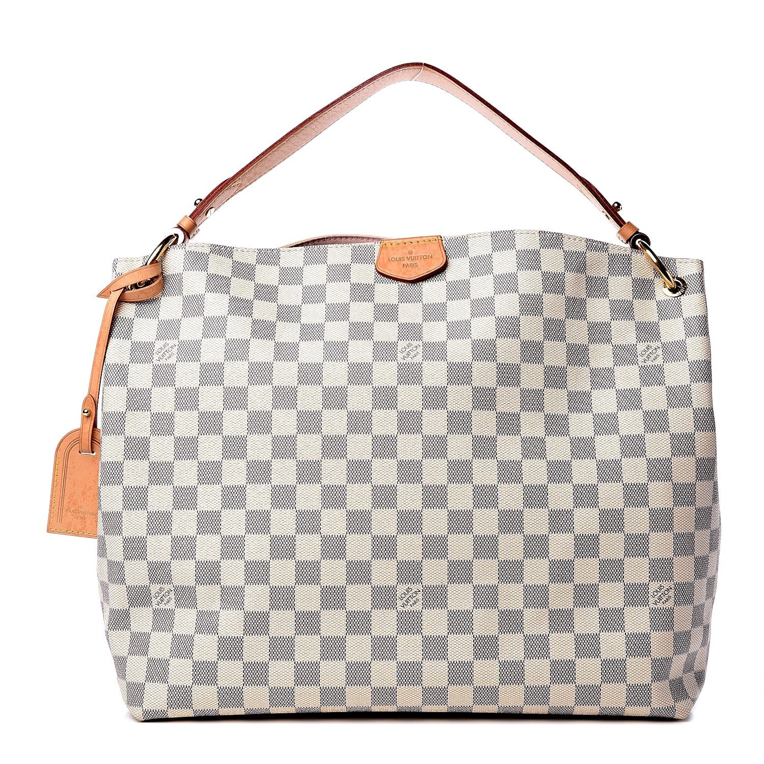 Louis Vuitton Damier Azur Graceful MM Rose Ballerine 1 of 14