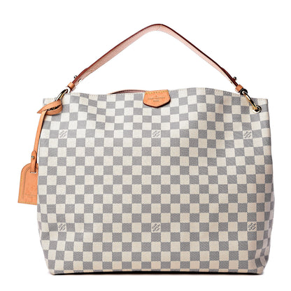 Louis Vuitton Damier Azur Graceful MM Rose Ballerine 1 of 14