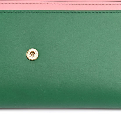 Gucci Moon Calfskin Continental Wallet Pink Green 8 of 8