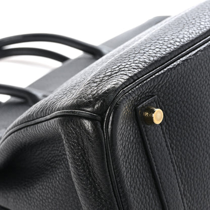 Hermes Taurillon Clemence Birkin 35 Black 11 of 12