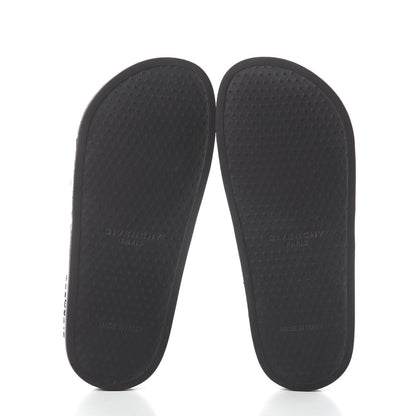 Givenchy Rubber Checkered Logo Pool Slide Sandals 38 Black 6 of 6