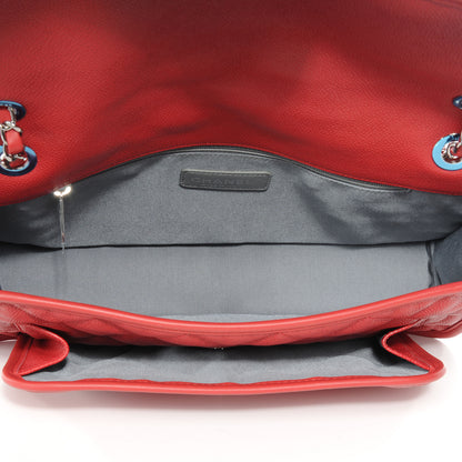 Chanel Caviar Quilted Medium French Riviera Flap Red 5 of 7