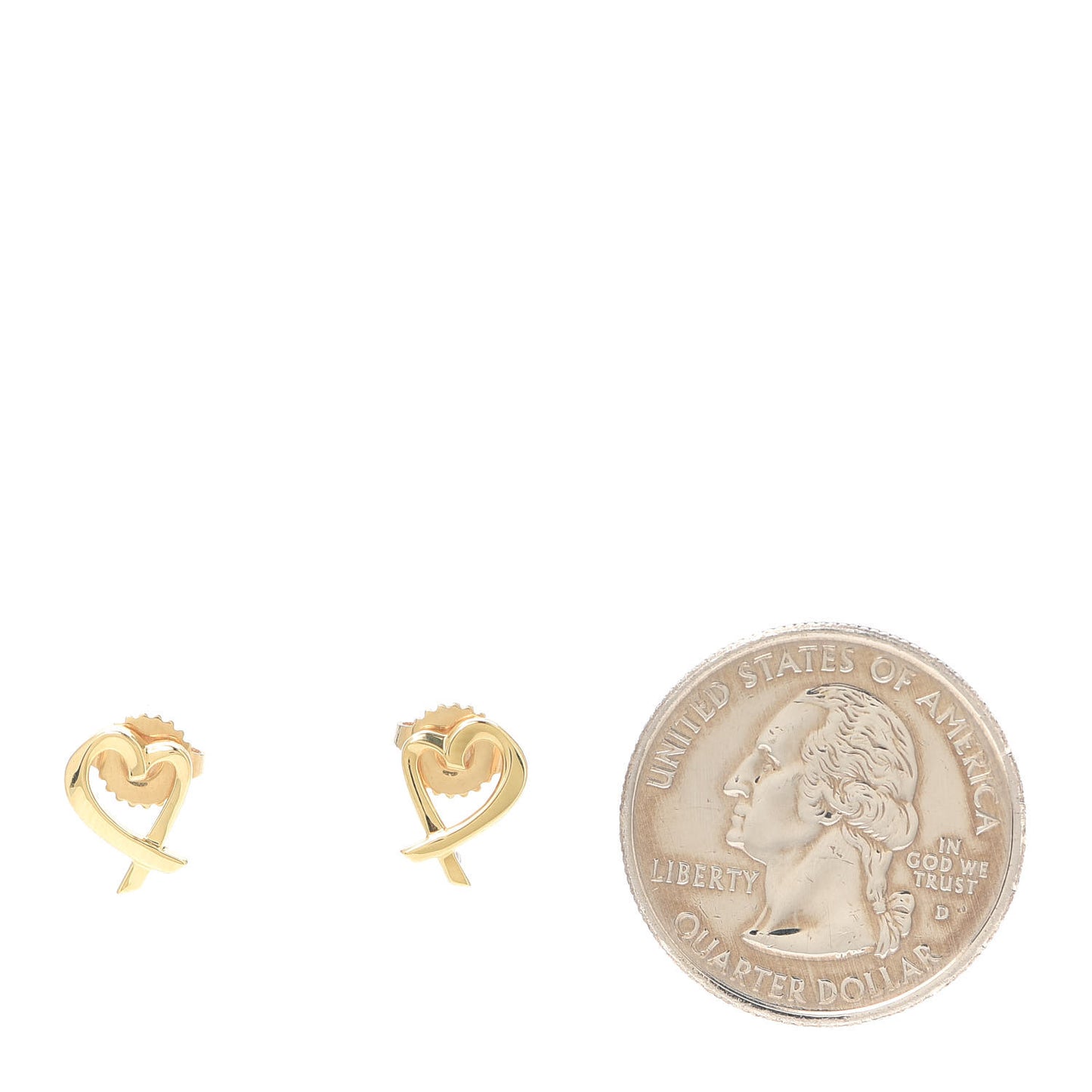 18K Yellow Gold Mini Paloma Picasso Loving Heart Earrings
