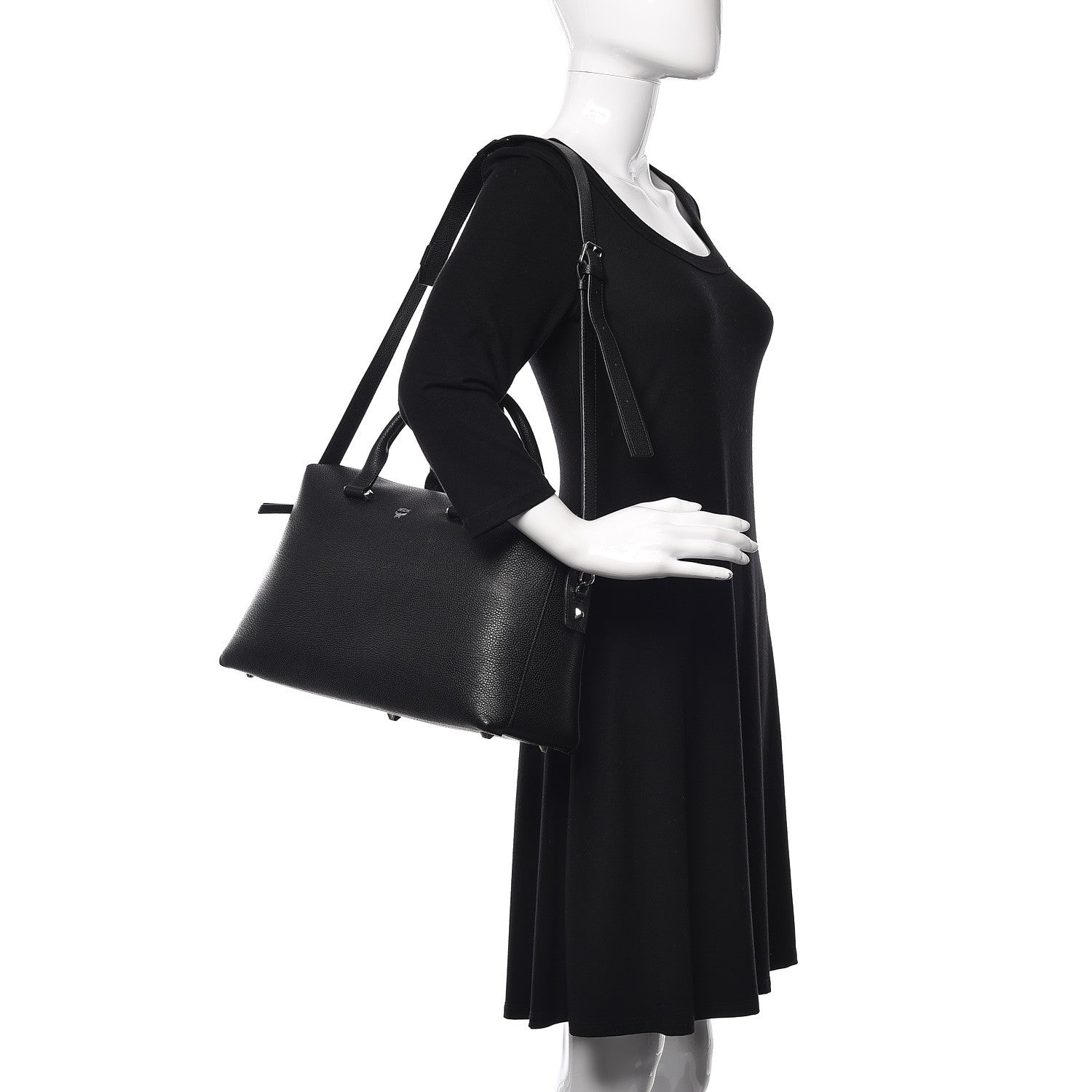 MCM Grained Calfskin Large Ella Boston Black 2 of 14