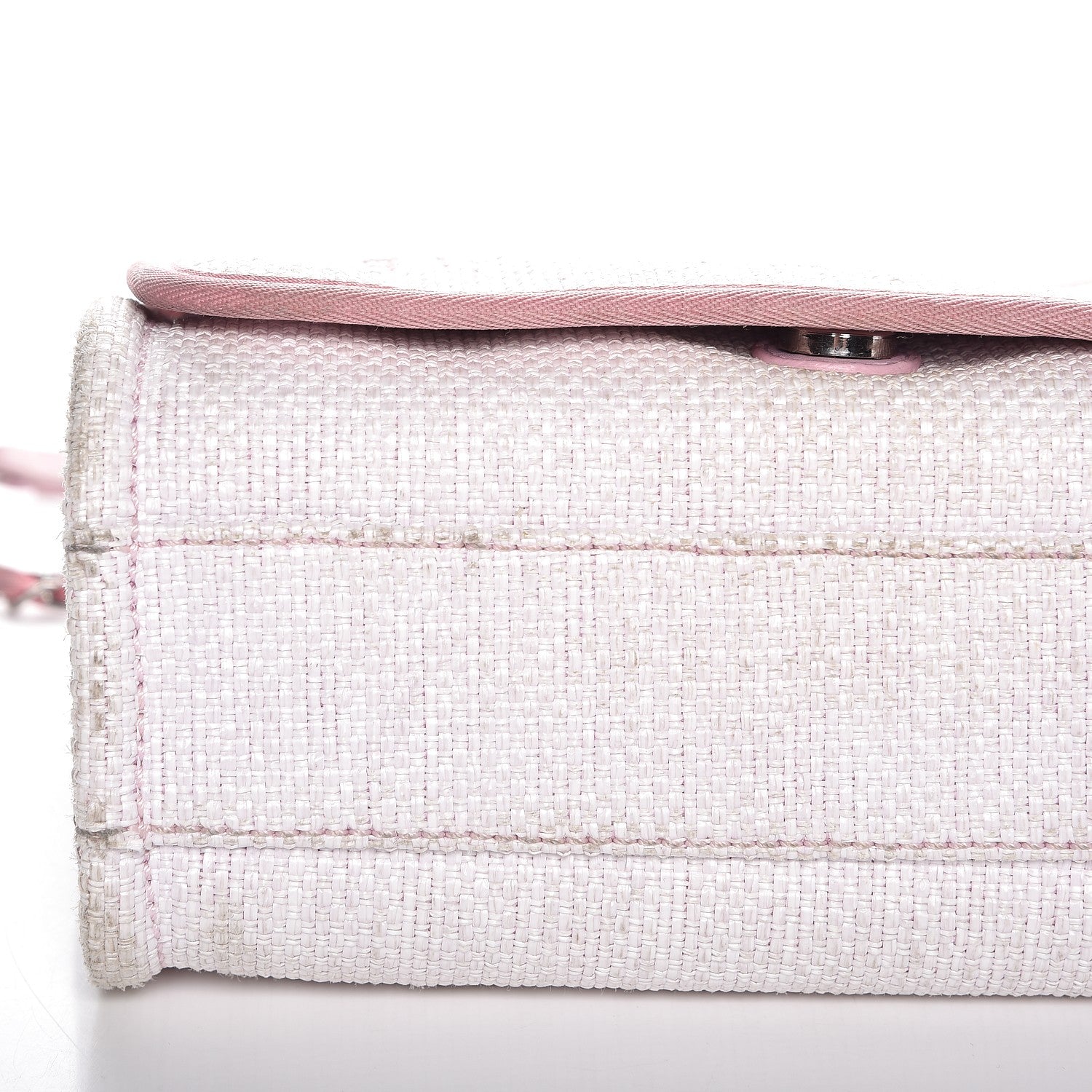 Chanel Woven Straw Raffia Small Deauville Messenger Light Pink 16 of 17