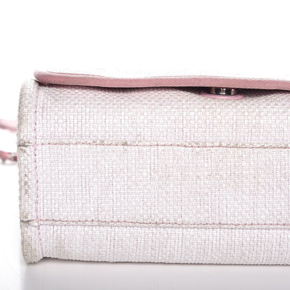 Chanel Woven Straw Raffia Small Deauville Messenger Light Pink 16 of 17