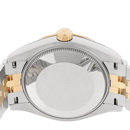Rolex Stainless Steel 18K Yellow Gold Diamond 31mm Oyster Perpetual Datejust Watch Silver Roman 278273 4 of 5
