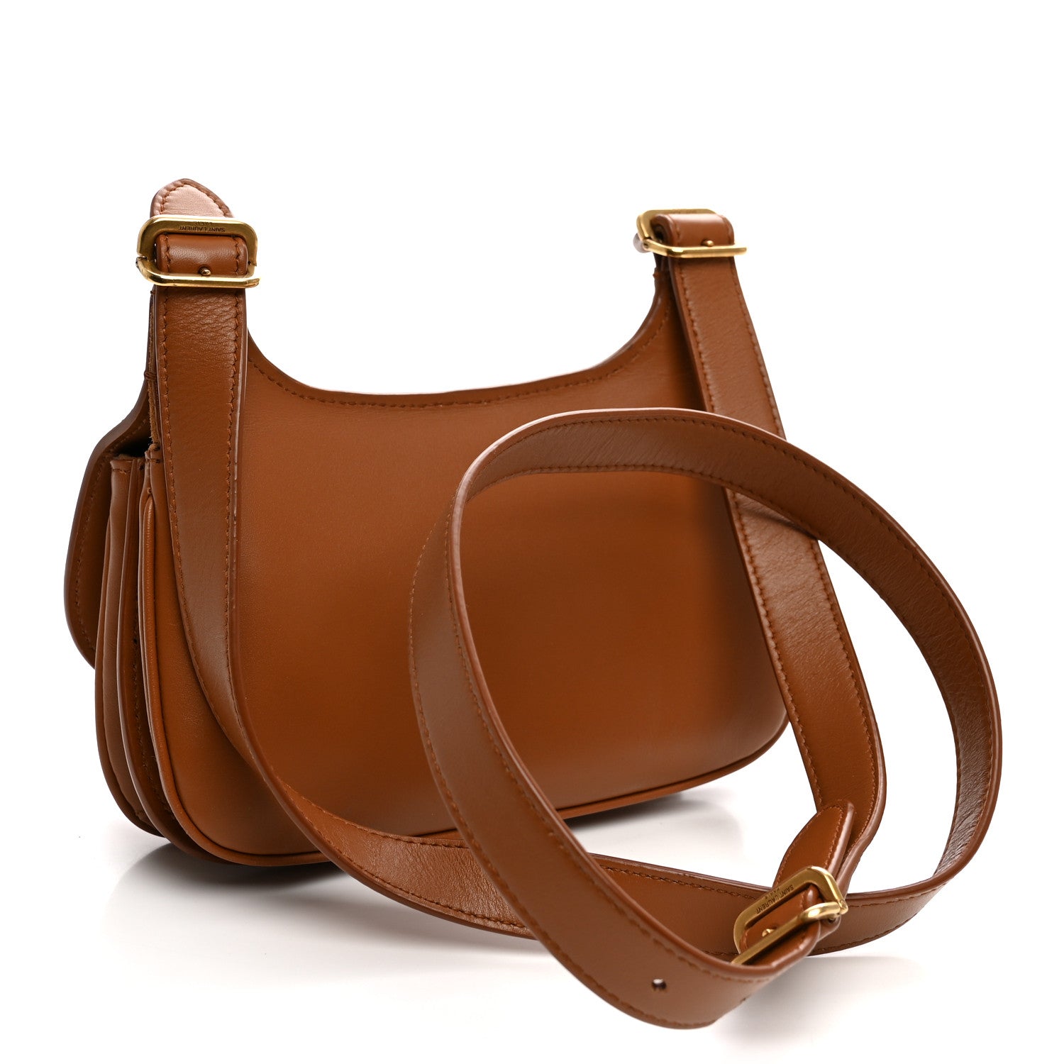 Saint Laurent Smooth Calfskin Small Charlie Shoulder Bag Miel Dark 3 of 12