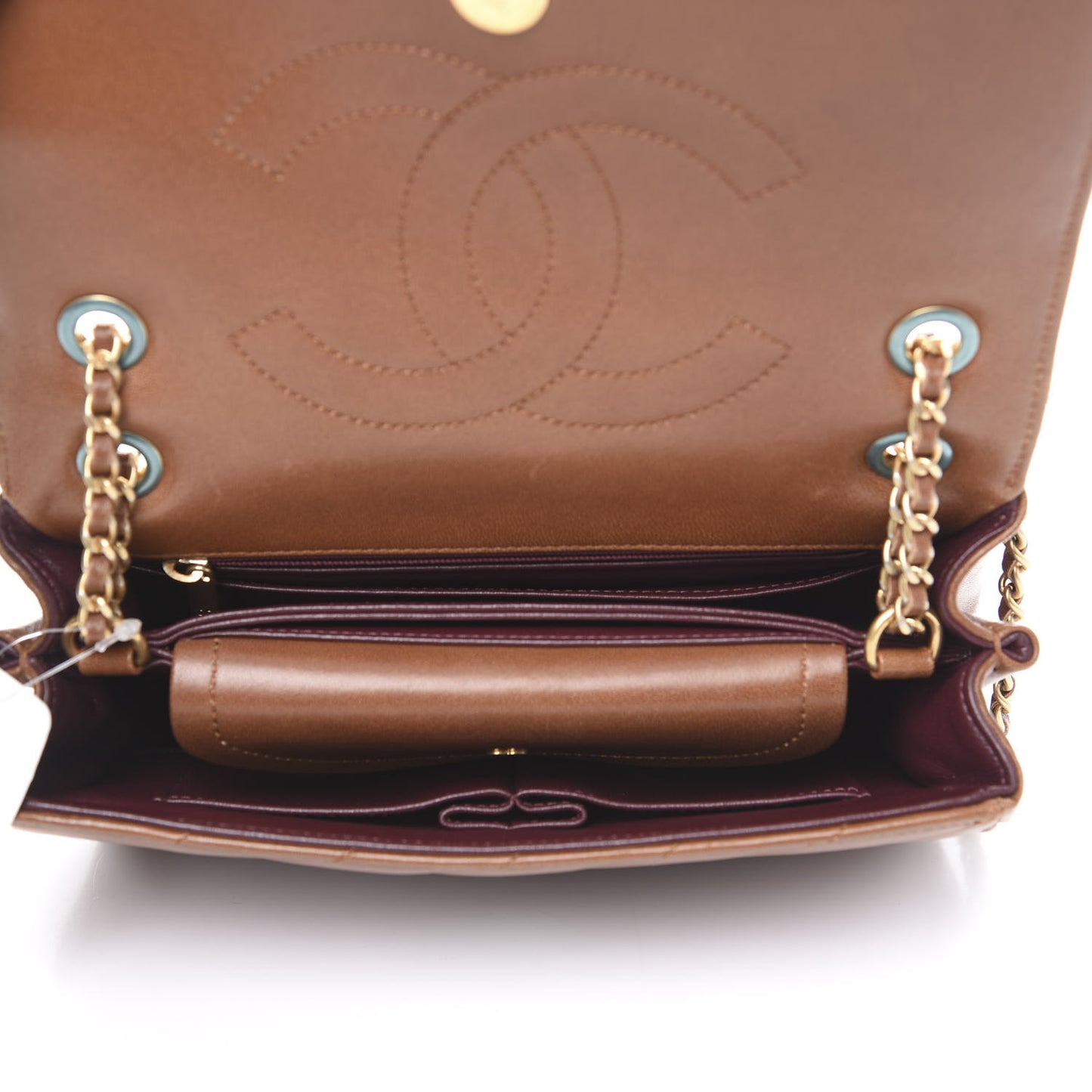 Lambskin Quilted Jumbo Coco Vintage Flap Brown