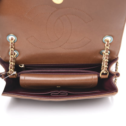 Chanel Lambskin Quilted Jumbo Coco Vintage Flap Brown 4 of 10